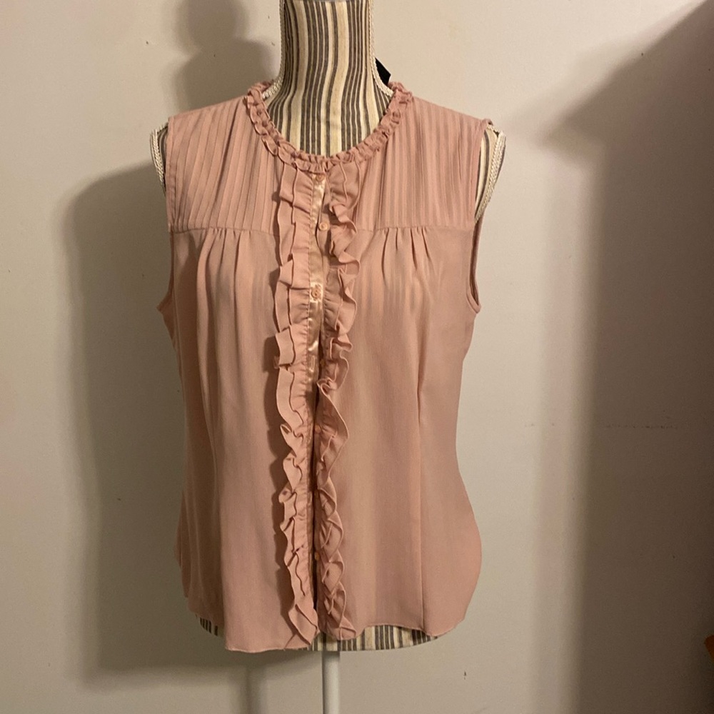 Vintage dusty rose sleeveless blouse